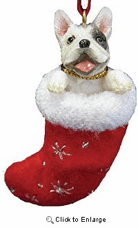 French Bulldog Christmas Stocking Ornament