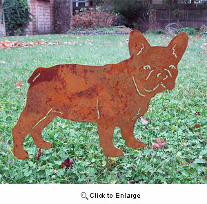 French Bulldog Garden Stake