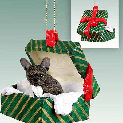 French Bulldog Gift Box Christmas Ornament