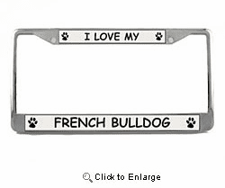 French Bulldog License Plate Frame