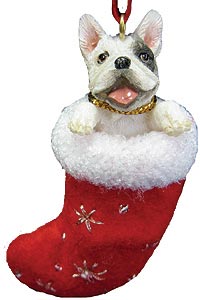 French Bulldog Christmas Stocking Ornament