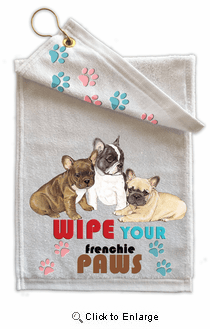 French Bulldog Paw Wipe Towel