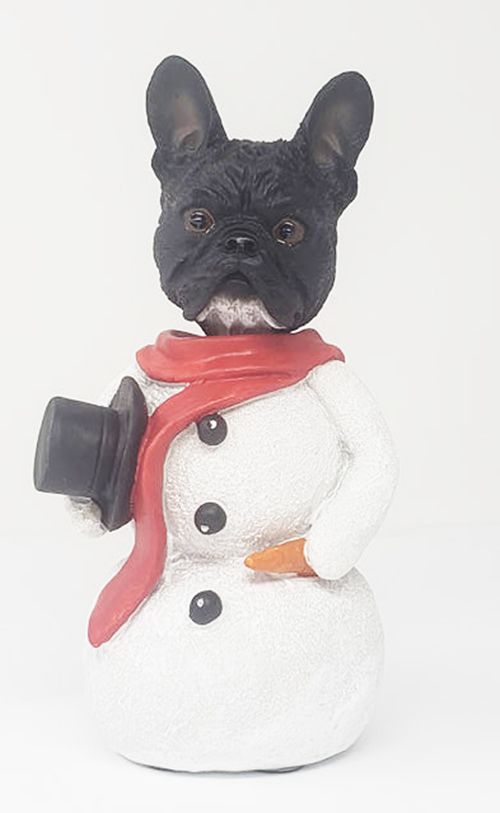 French Bulldog Snowman Christmas Decoration