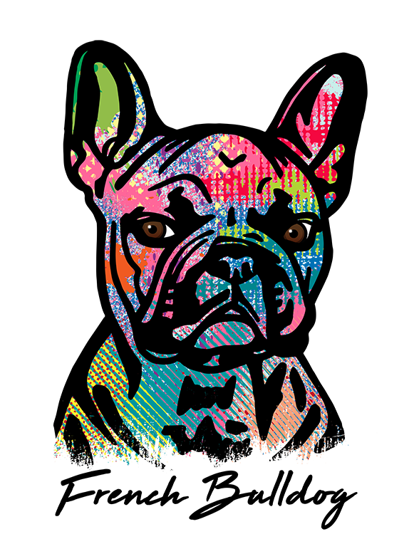 French Bulldog T Shirt Colorful Abstract