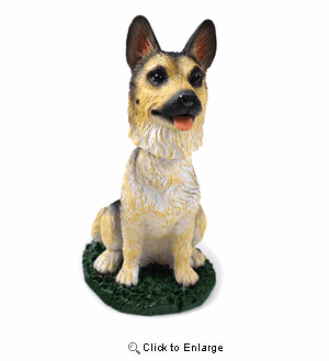 German Shepherd Bobblehead Tan-Black