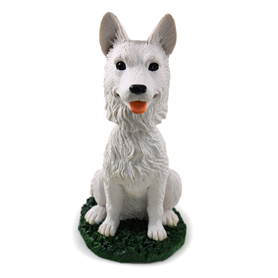 German Shepherd Bobblehead White