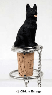 German Shepherd Bottle Stopper (Black)