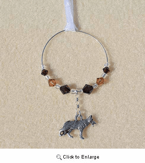 German Shepherd Car Charm - Sun Catcher