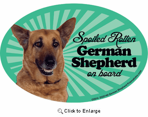 German Shepherd Car Magnet - Spoiled Rotten