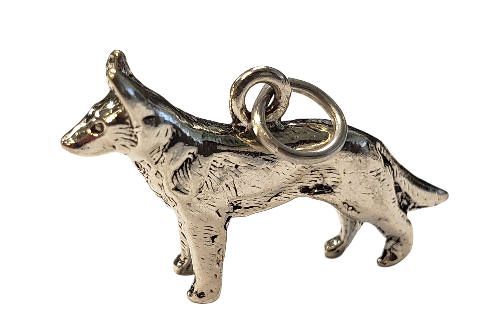 German Shepherd Sterling Silver Charm