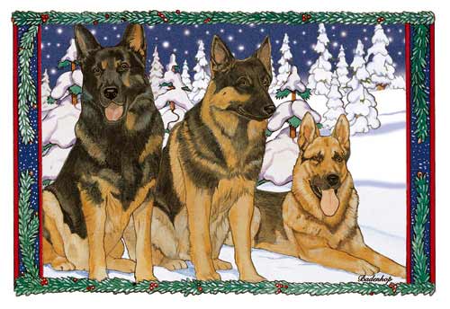 German Shepherd Christmas Cards &amp; Christmas Gifts