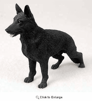 German Shepherd Figurine Black