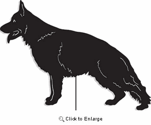 German Shepherd Garden Stake