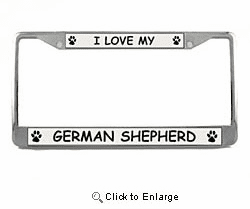 German Shepherd License Plate Frame