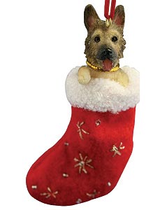 German Shepherd Christmas Stocking Ornament