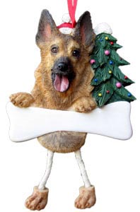 German Shepherd Christmas Tree Ornament - Personalize