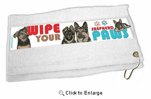 German Shepherd Paw Wipe Towel