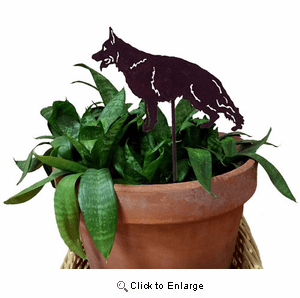German Shepherd Plant Stake