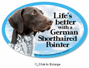 German Shorthaired Pointer Car Magnet - Life's Better