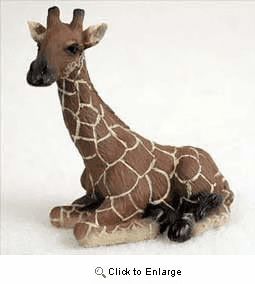 Giraffe Figurine Miniature Sitting
