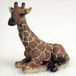 Giraffe Figurine Miniature Sitting