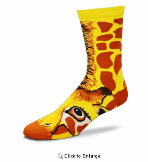 Giraffe Sock Puppet Socks