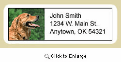 Golden Retriever Address Labels
