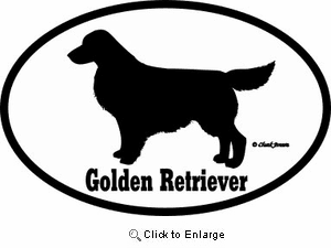 Golden Retriever Bumper Sticker Euro
