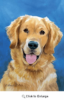 Golden Retriever House Flag