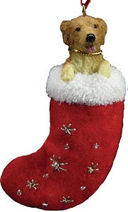 Golden Retriever Christmas Stocking Ornament