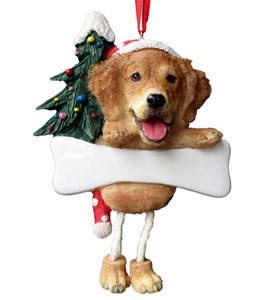 Golden Retriever Christmas Tree Ornament - Personalize