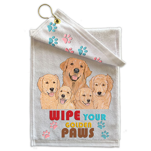 Golden Retriever Paw Wipe Towel