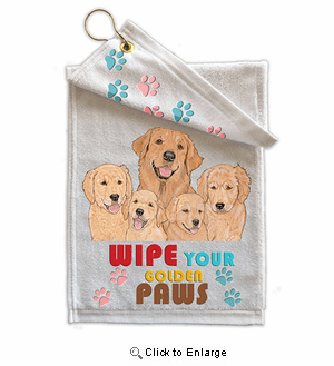Golden Retriever Paw Wipe Towel