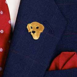 Golden Retriever Pin Hand Painted Resin