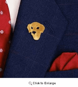 Golden Retriever Pin Hand Painted Resin