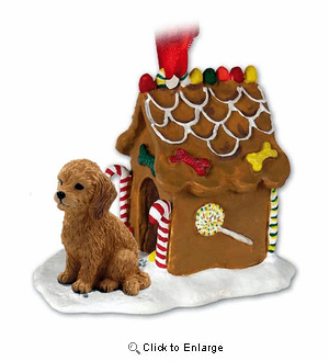 Goldendoodle Gingerbread House Christmas Ornament