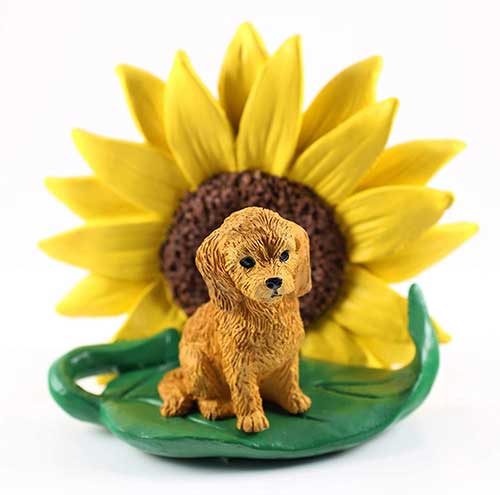 Goldendoodle Sunflower Figurine