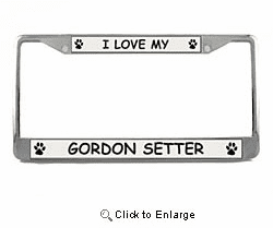 Gordon Setter License Plate Frame