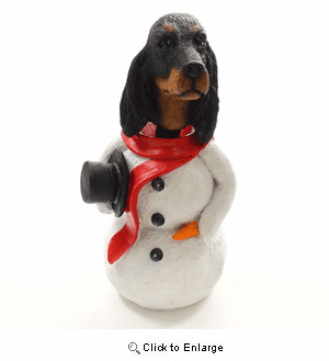 Gordon Setter Snowman Christmas Decoration