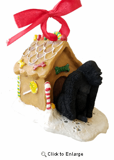 Gorilla Gingerbread House Christmas Ornament