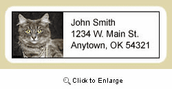 Gray Cat Address Labels