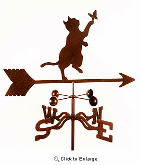 Gray Cat Weathervane