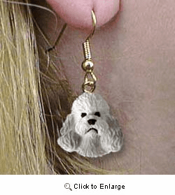 Gray Poodle Authentic Earrings