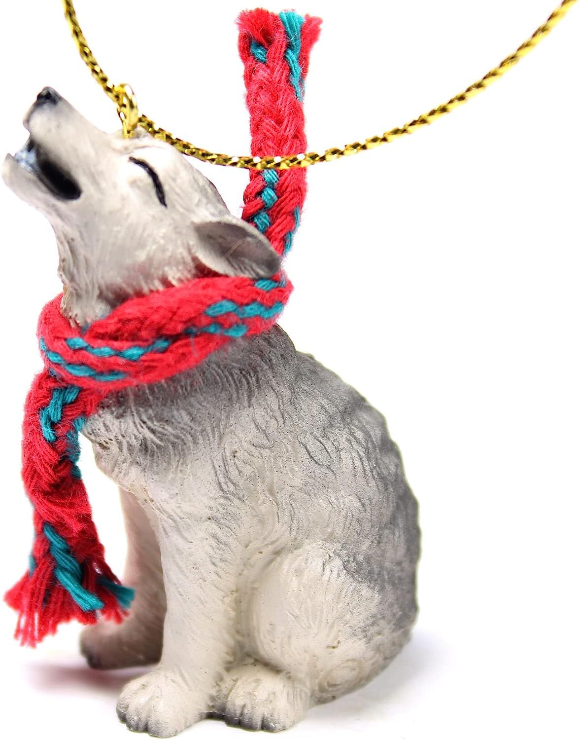 Gray Wolf Tiny One Christmas Ornament