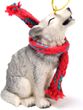 Gray Wolf Tiny One Christmas Ornament