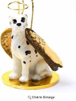 Great Dane Angel Ornament Harlequin Uncropped