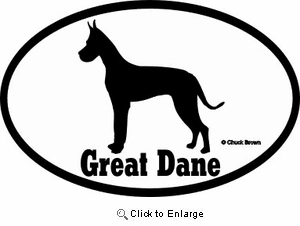 Great Dane Bumper Sticker Euro
