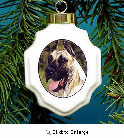 Great Dane Christmas Ornament Porcelain
