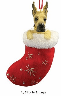 Great Dane Christmas Stocking Ornament