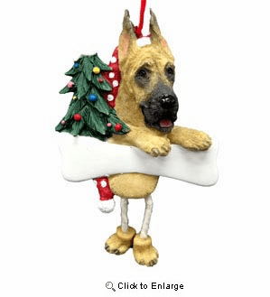 Great Dane Christmas Tree Ornament - Personalize